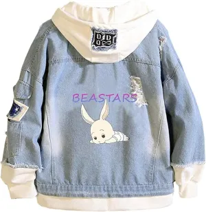 ISaikoy Anime BEASTARS Denim Jacket Legoshi Jeans Long Sleeve Sweatshirt Sweater Hoodie Pullovers