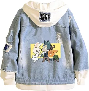 ISaikoy Anime BEASTARS Denim Jacket Legoshi Jeans Long Sleeve Sweatshirt Sweater Hoodie Pullovers