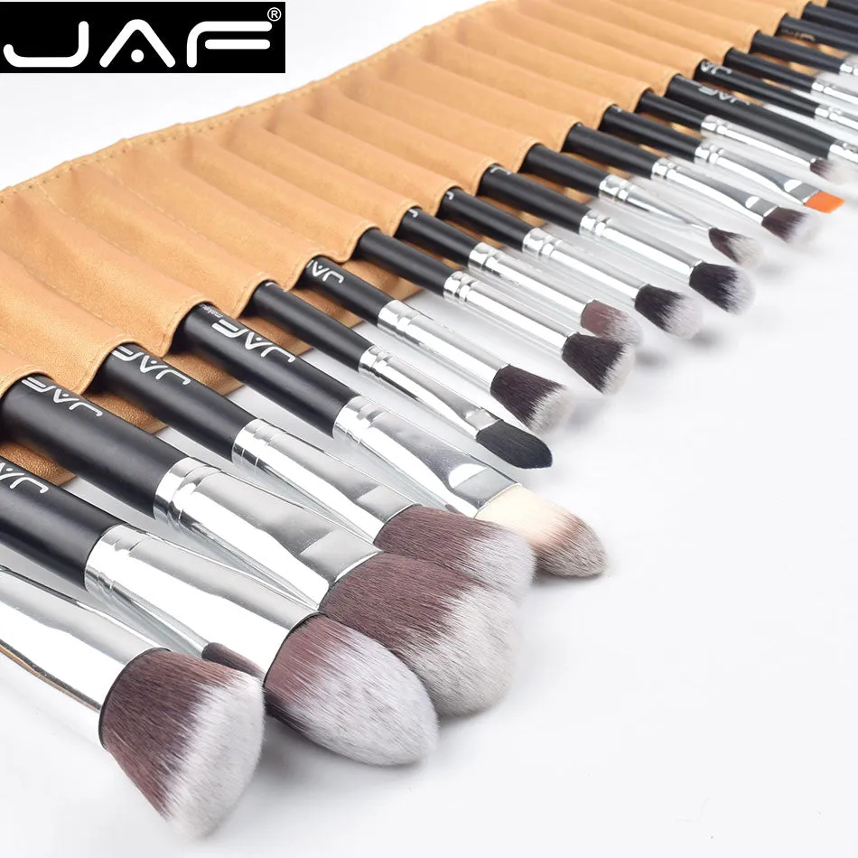 JAF 24 pcs Premiuim Makeup brush set High Quality Soft Taklon Hair Professional Makeup Artist Brush Tool Kit J2404YC-B