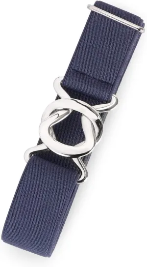 JASGOOD Women No Show Stretch Belt Adjustable Elastic Web Belt with Flat Buckle for Jeans Pants Casual Belts
