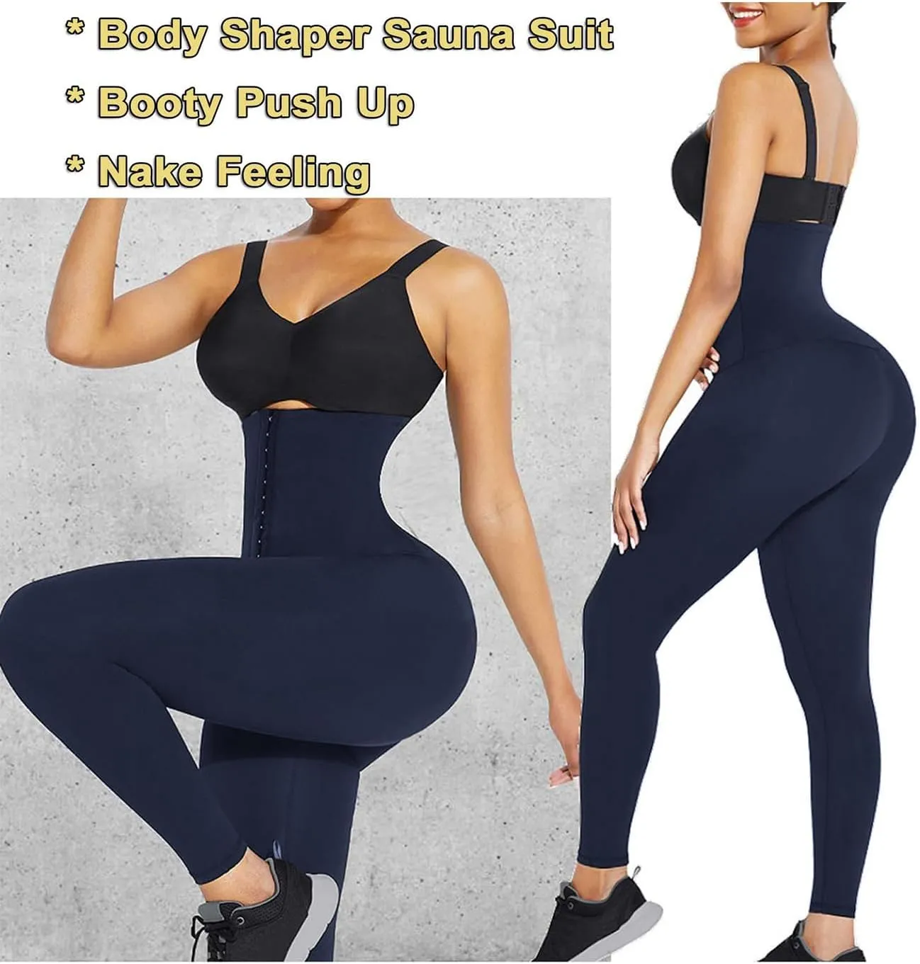 JGS1996 Plus Size Shapewear Tummy Control Leggings for Women High Waisted Compression Corset Waist Trainer Pants Body Shaper