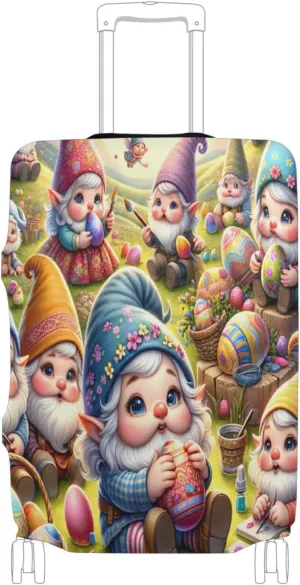 Joisal Cute Cartoon Easter Gnomes Suitcase Protector Cover Elastic Luggage Identifiers for Suitcases Unique, Luggage Accessories for Travel