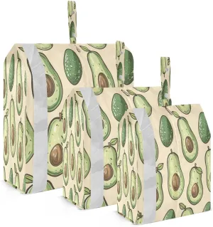 Kigai Avocado Travel Cubes for Packing 3 PCS Travel Luggage Packing Organizer Foldable Suitcase Storage Bag, Travel Accessories