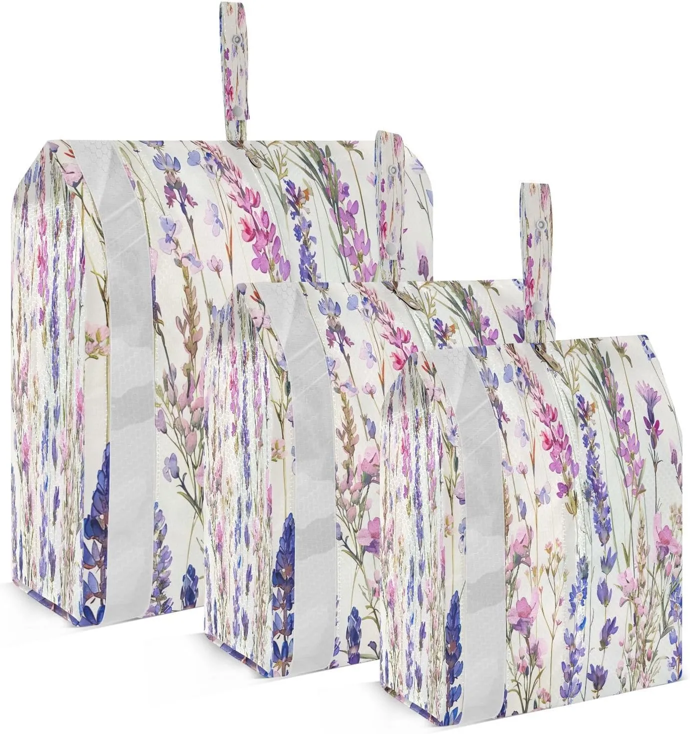 Kigai Lavender Travel Cubes for Packing 3 PCS Travel Luggage Packing Organizer Foldable Suitcase Storage Bag, Travel Accessories