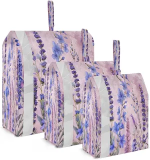 Kigai Lavender Travel Cubes for Packing 3 PCS Travel Luggage Packing Organizer Foldable Suitcase Storage Bag, Travel Accessories