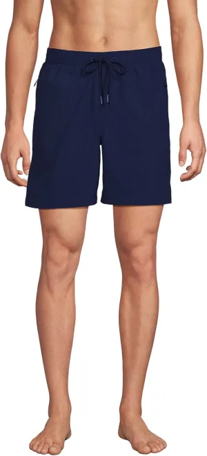 Lands' End Men's 7 Inch Volley Hydroliner Swim Trunks