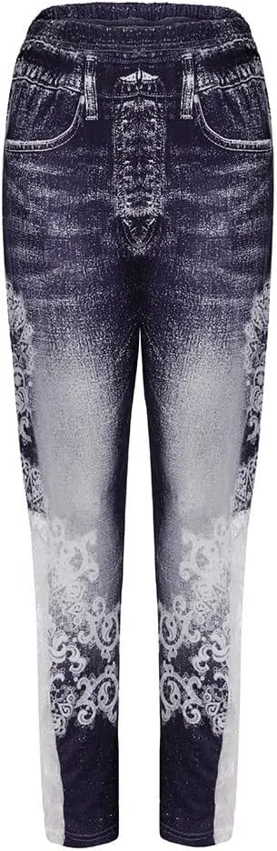 LCMTWX Workout Leggings Autumn Casual Print Leggings Boot Pants Workout Leggings Winter Warm Thick Tights High Waisted