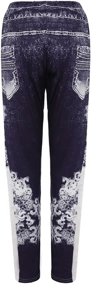 LCMTWX Workout Leggings Autumn Casual Print Leggings Boot Pants Workout Leggings Winter Warm Thick Tights High Waisted