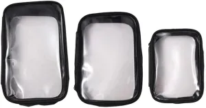 Leadigol Clear Toiletry Bag, 3 Pack Travel Makeup Cosmetic Bag Toiletry Bag Travel Bag Carry on Accessories Bag