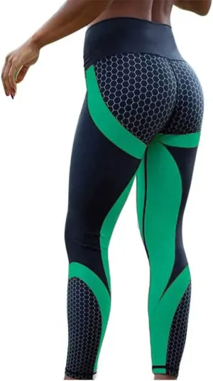 LELEBEAR Colorblock Butt Lifting High Waist Sports Leggings, Women High Waist Scrunch Yoga Pants Tummy Control Leggings