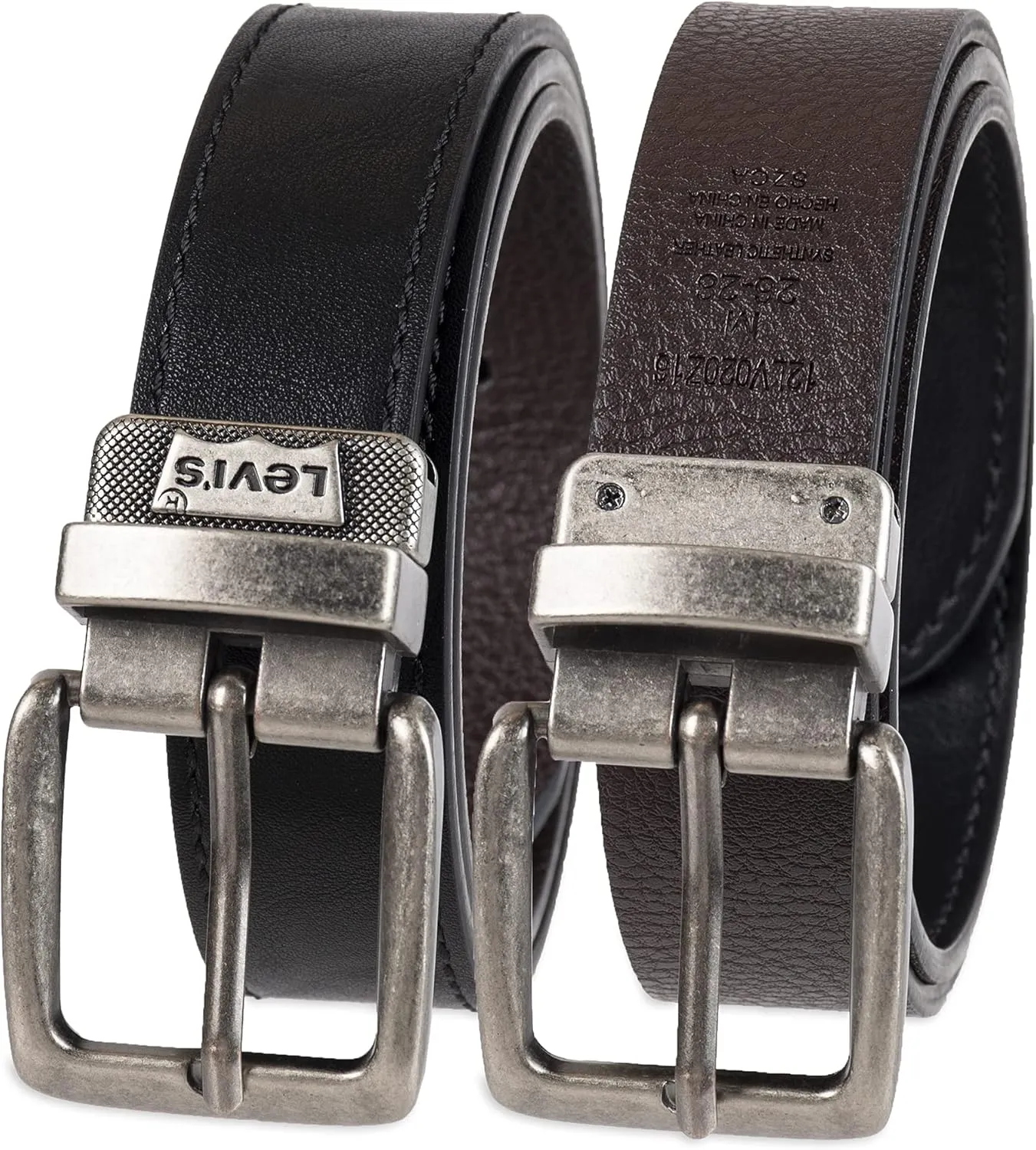 Levi's Big Kids Belt - School Friendly Casual Two-in-One Reversible Belt
