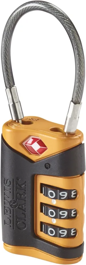 Lewis N. Clark TSA Cable Lock, Orange, Single