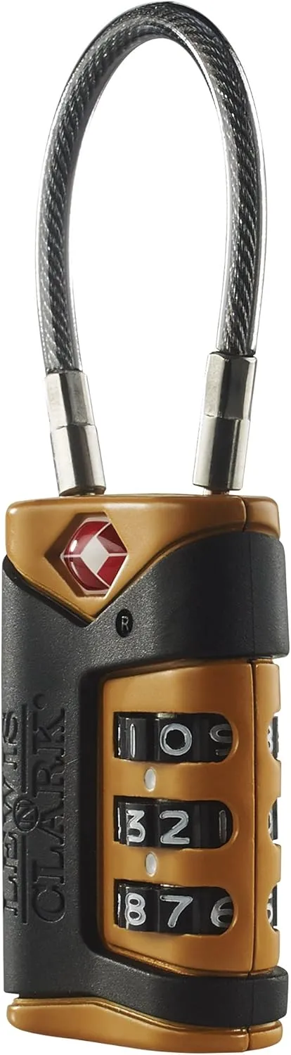 Lewis N. Clark TSA Cable Lock, Orange, Single