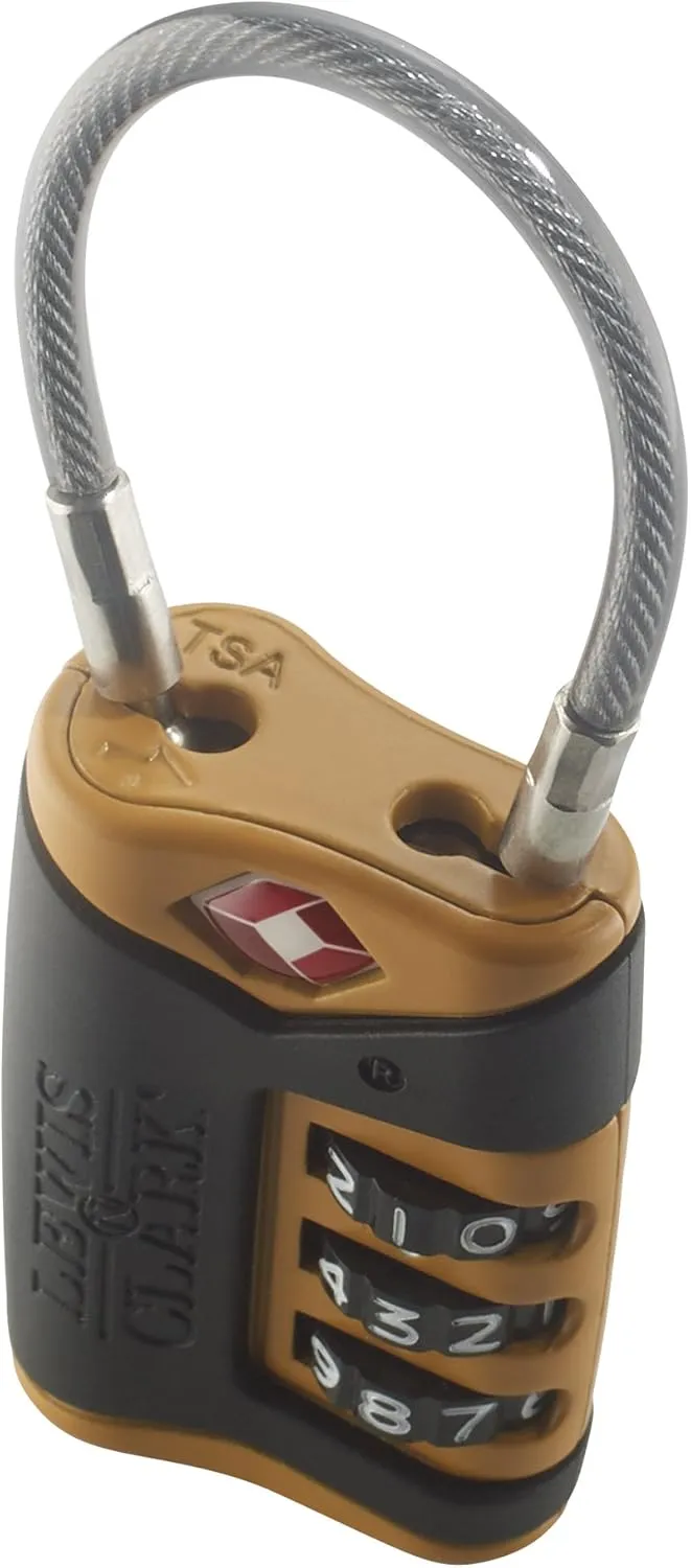 Lewis N. Clark TSA Cable Lock, Orange, Single