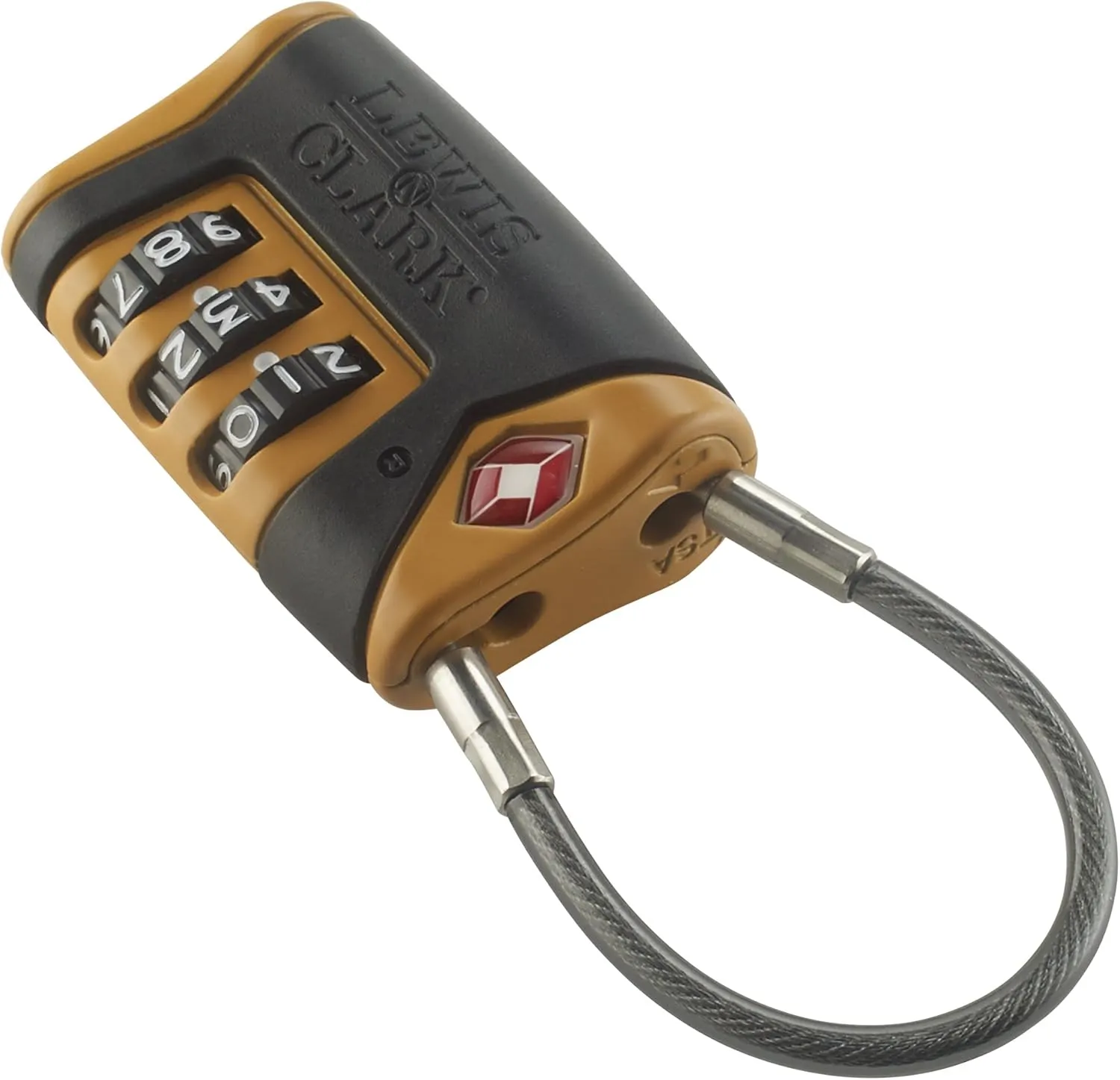 Lewis N. Clark TSA Cable Lock, Orange, Single