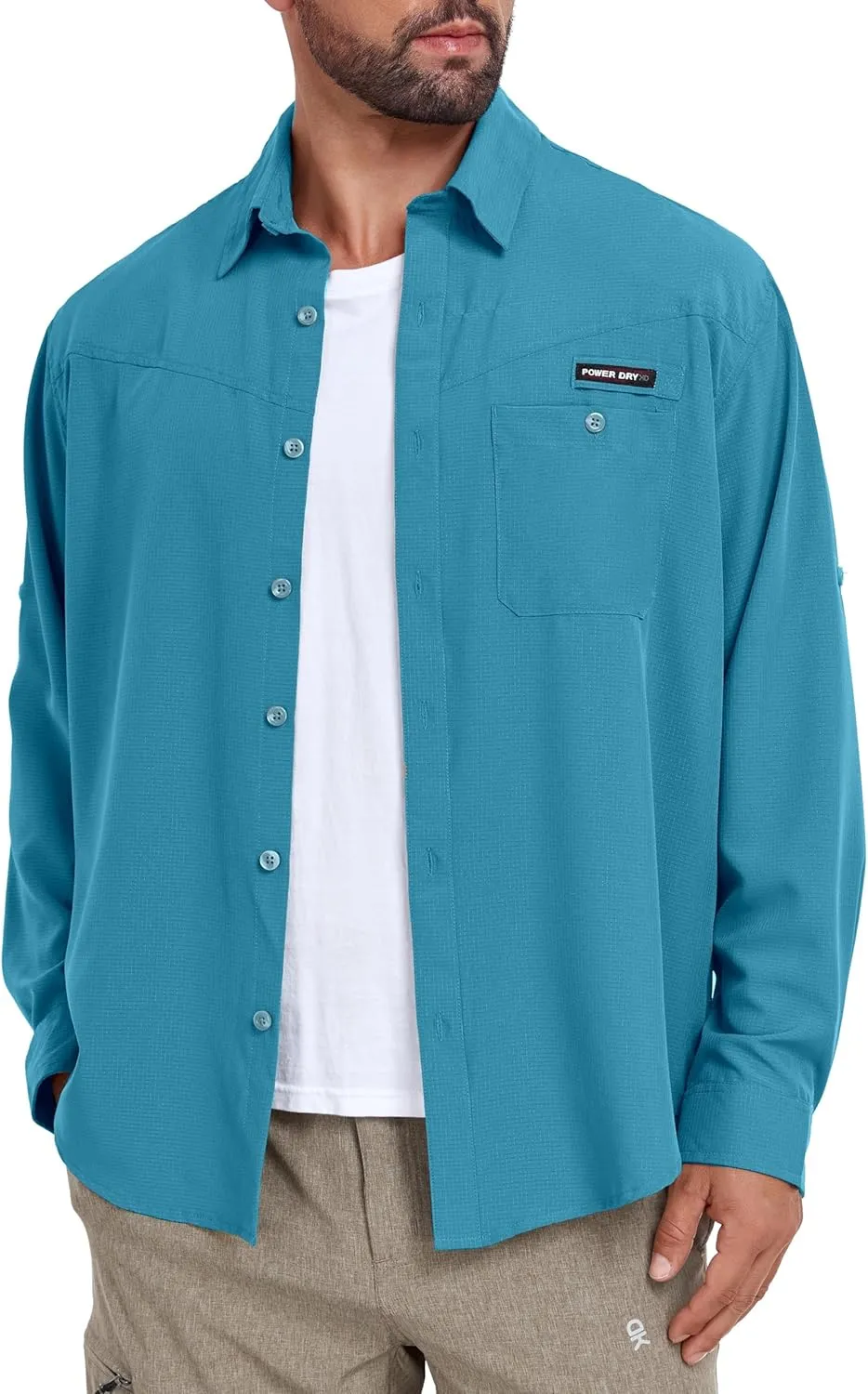 Little Donkey Andy Men's UPF 50 UV Protection Shirt, Breathable Long Sleeve Fishing Hiking Shirts, Quick Dry