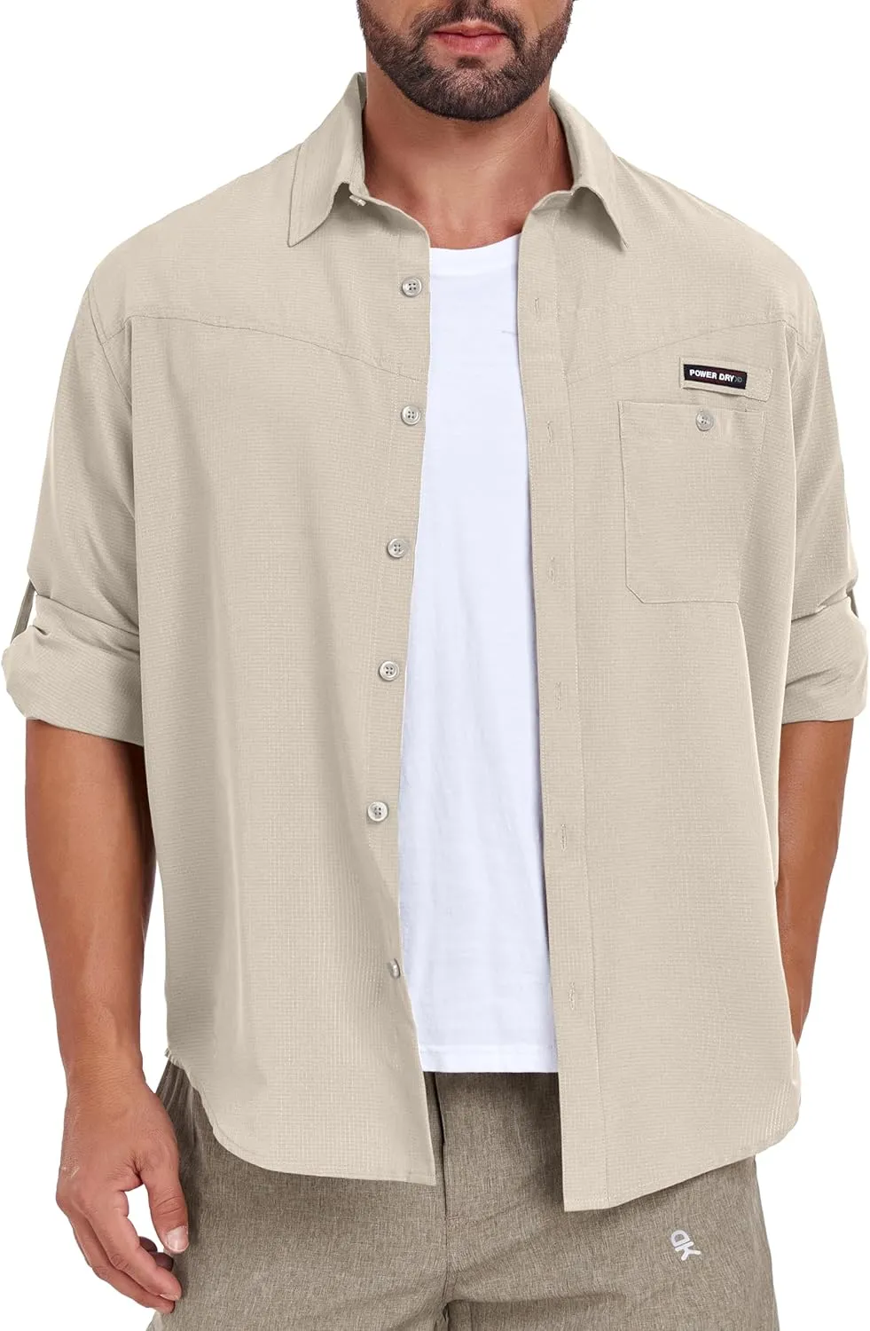 Little Donkey Andy Men's UPF 50 UV Protection Shirt, Breathable Long Sleeve Fishing Hiking Shirts, Quick Dry