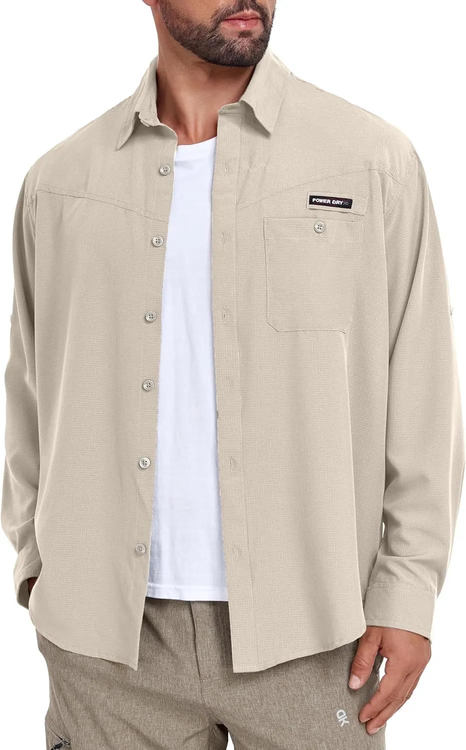 Little Donkey Andy Men's UPF 50 UV Protection Shirt, Breathable Long Sleeve Fishing Hiking Shirts, Quick Dry