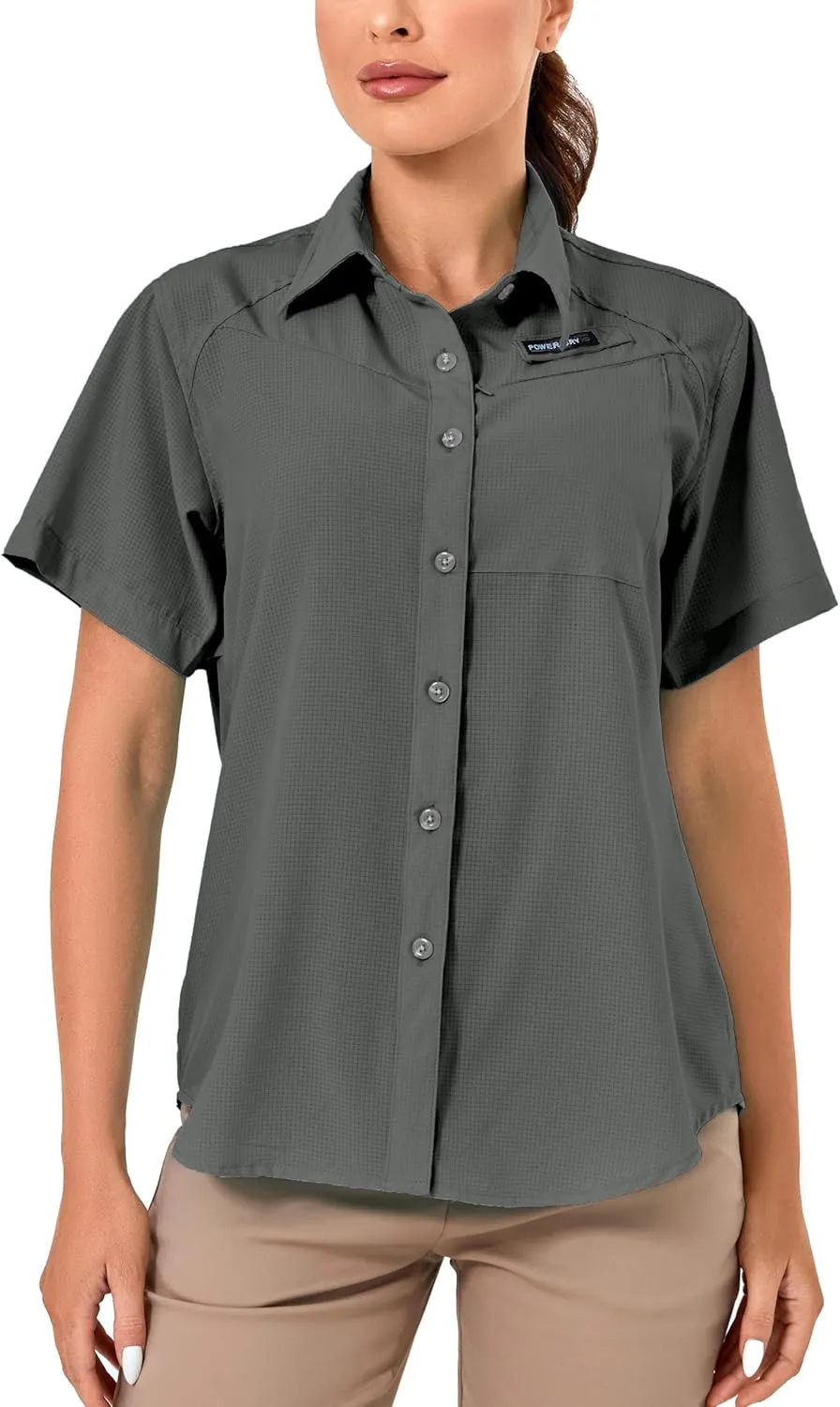 Little Donkey Andy Women's UPF 50 UV Protection Shirt, Breathable Short Sleeve Fishing Hiking Shirts, Quick Dry