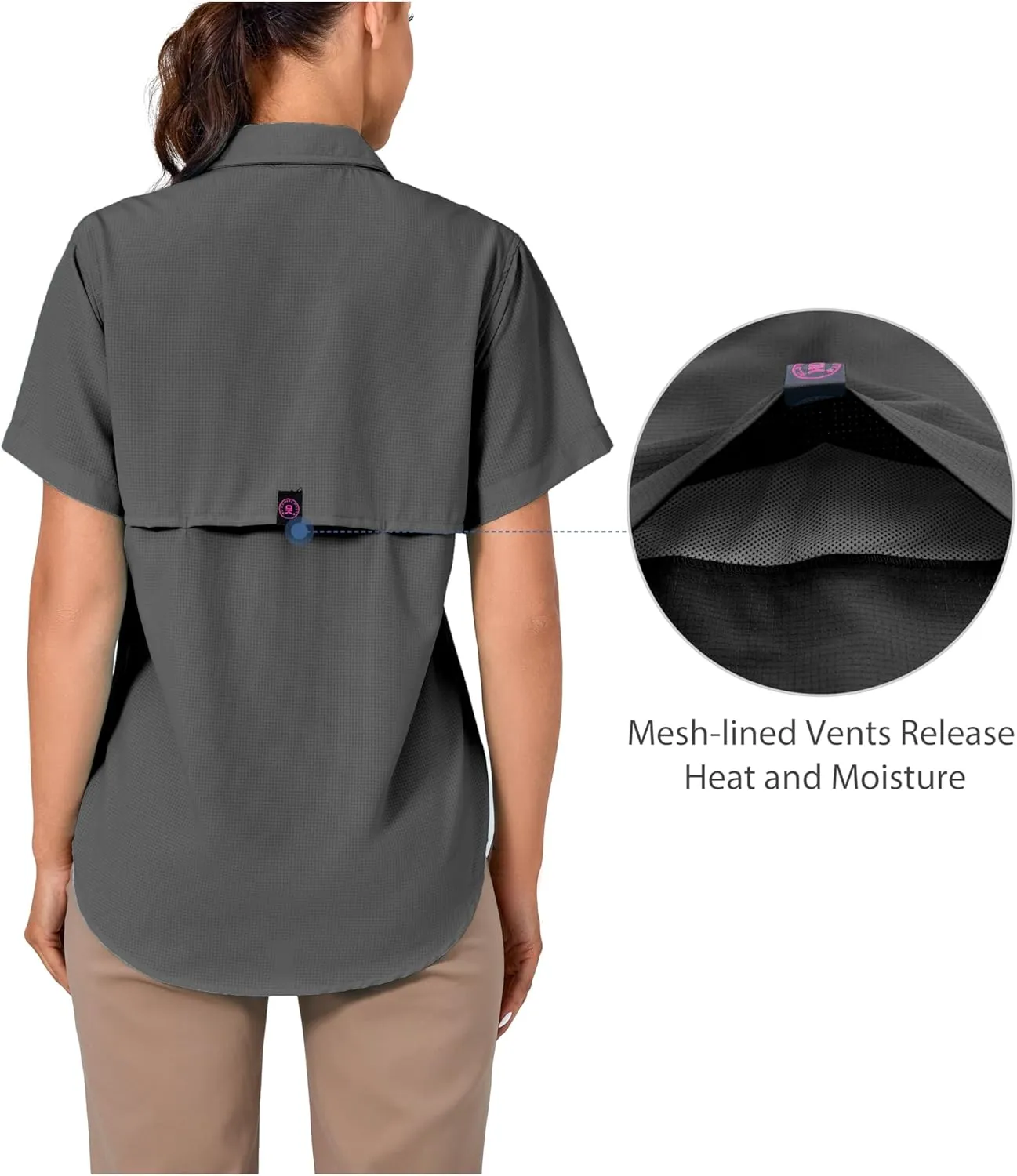 Little Donkey Andy Women's UPF 50 UV Protection Shirt, Breathable Short Sleeve Fishing Hiking Shirts, Quick Dry
