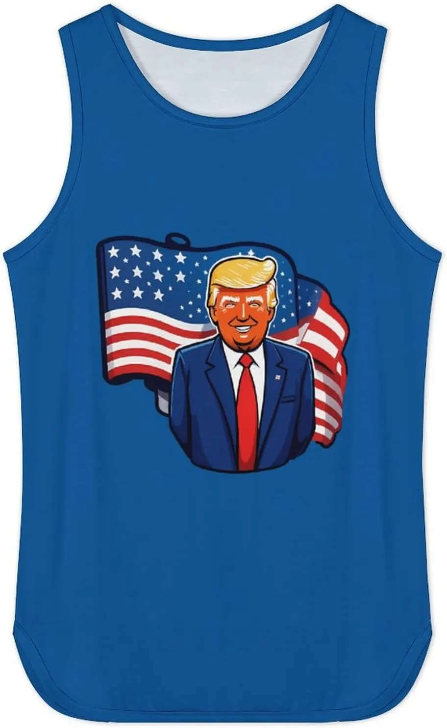 Mens Beach Tank Tops Trump Sleeveless Lightweight Shirts Summer Running Athletic Swim Shirts