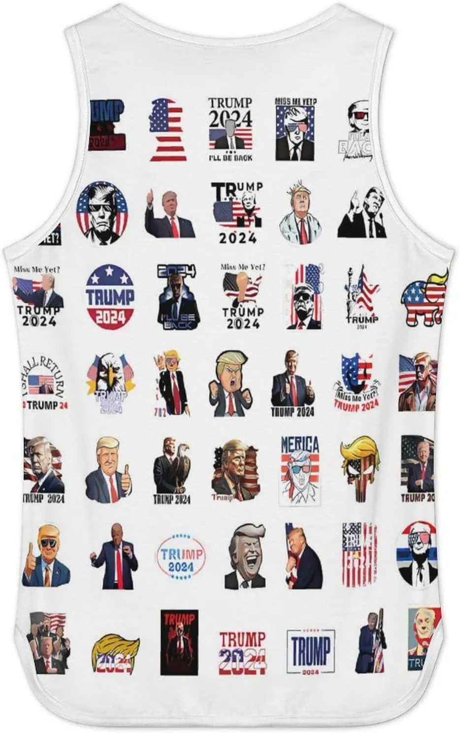 Mens Beach Tank Tops Trump Sleeveless Lightweight Shirts Summer Running Athletic Swim Shirts