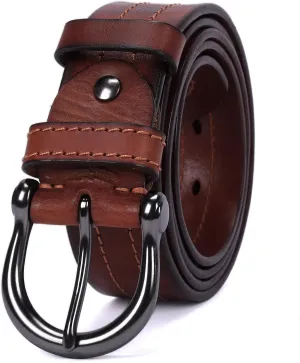 Mens Belts Full Grain Leather Real Italian Material Western Cowboy Belt 1.5 Wide Casual Jean Belt Gift Box Packaging