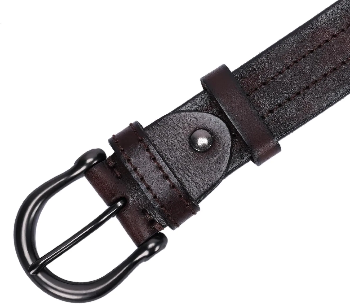 Mens Belts Full Grain Leather Real Italian Material Western Cowboy Belt 1.5 Wide Casual Jean Belt Gift Box Packaging