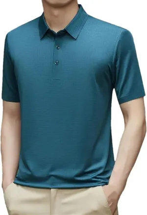 Men's Short Sleeve Polo Shirt Sport Workout Breathable Quick Dry Slim Fit Casual T-Shirts