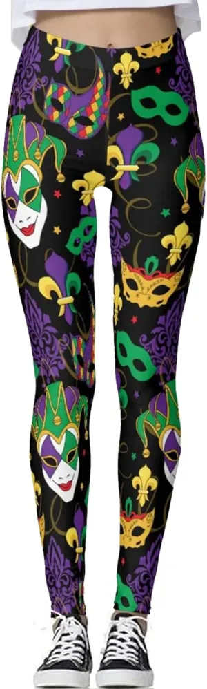 Mermaid Leggings for Women Halloween Shiny Green Fish Scale Legging Pants