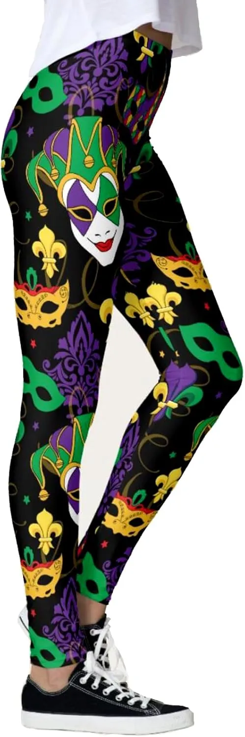 Mermaid Leggings for Women Halloween Shiny Green Fish Scale Legging Pants