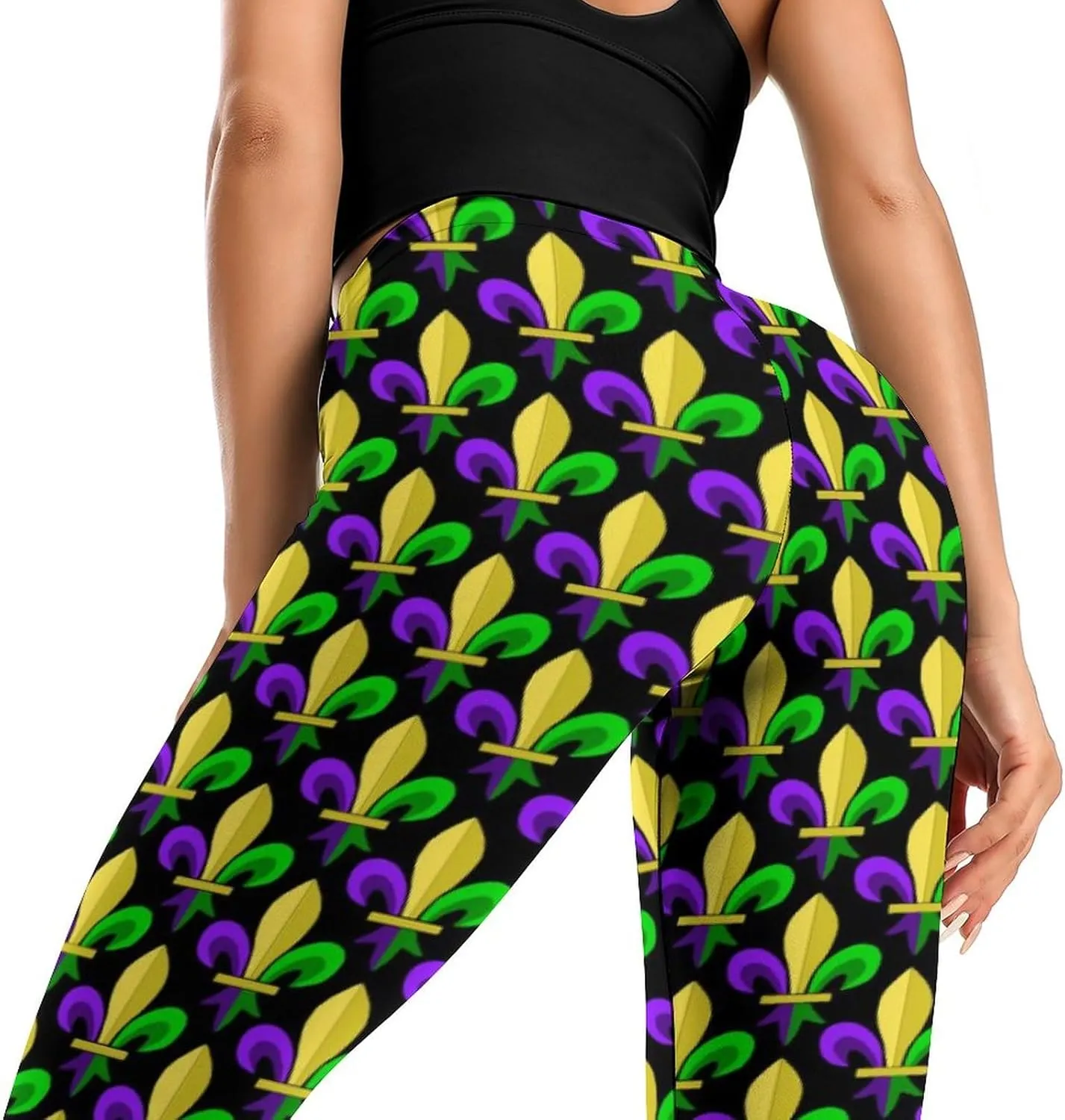 Mermaid Leggings for Women Halloween Shiny Green Fish Scale Legging Pants