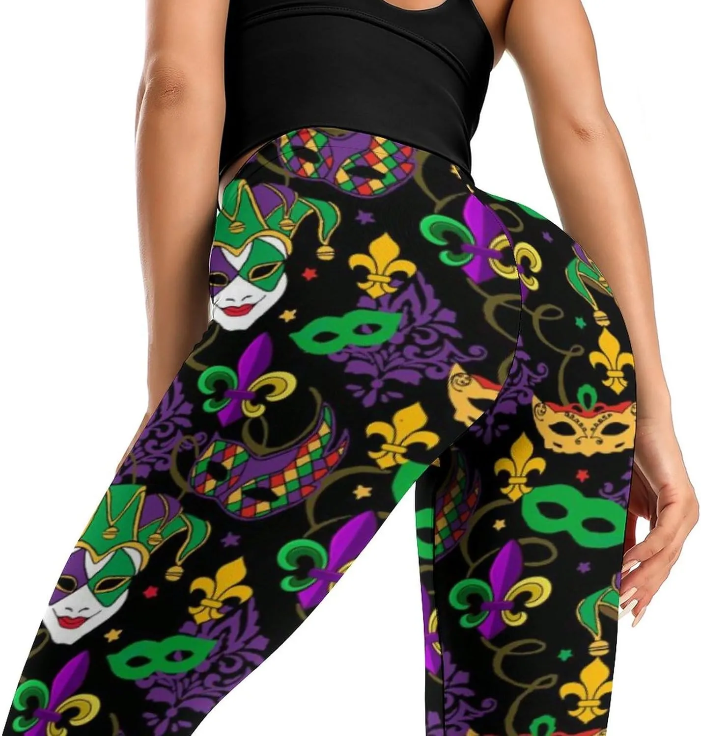 Mermaid Leggings for Women Halloween Shiny Green Fish Scale Legging Pants