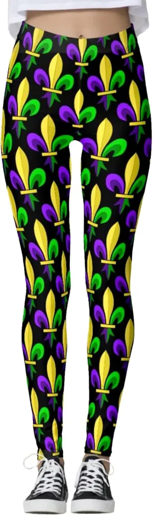 Mermaid Leggings for Women Halloween Shiny Green Fish Scale Legging Pants