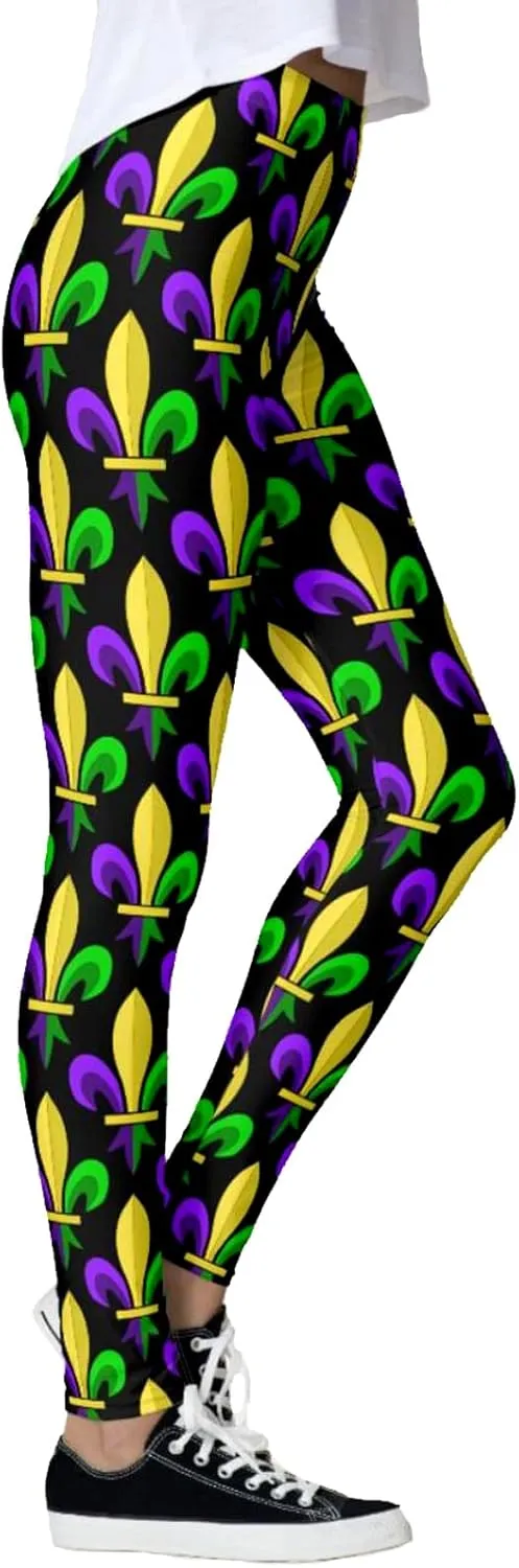 Mermaid Leggings for Women Halloween Shiny Green Fish Scale Legging Pants