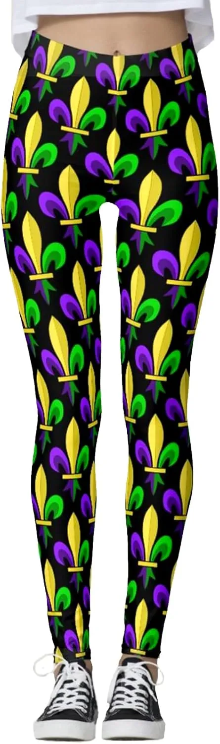 Mermaid Leggings for Women Halloween Shiny Green Fish Scale Legging Pants