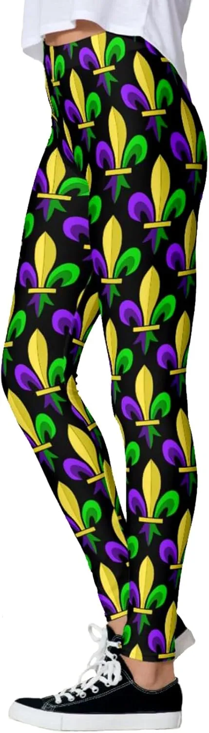 Mermaid Leggings for Women Halloween Shiny Green Fish Scale Legging Pants