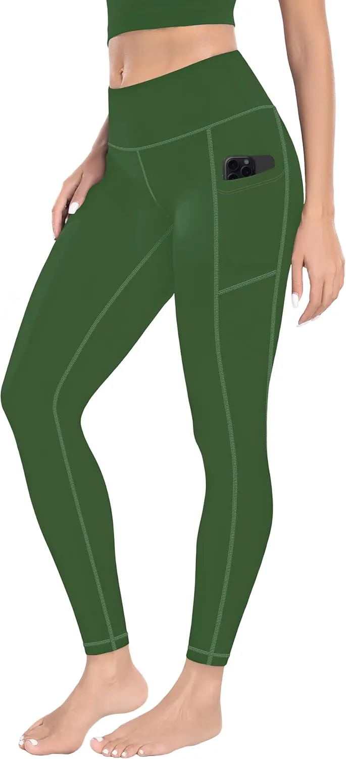 MIRITY High Waist Yoga Leggings with Pockets for Women - Buttery Soft Workout Stretchy Yoga Pants Pack of 4