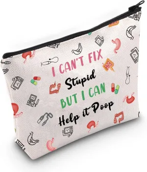 MNIGIU Gastroenterologist Cosmetic Bag Proctology Gift Gastro Doctor Gift (Poop Bag)