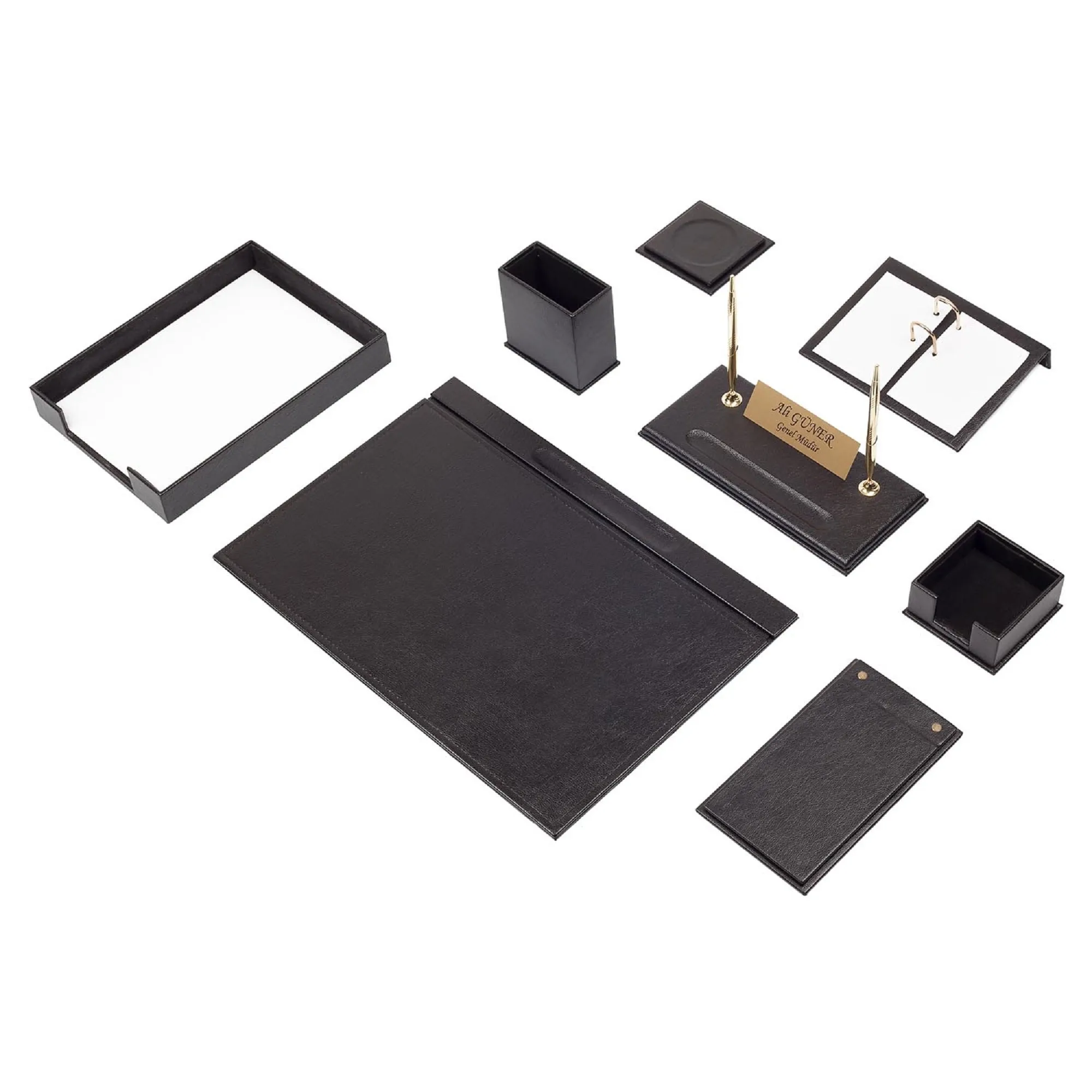 MOOG Leather Desk Set - Single Document Tray- Orange - 10 PCS