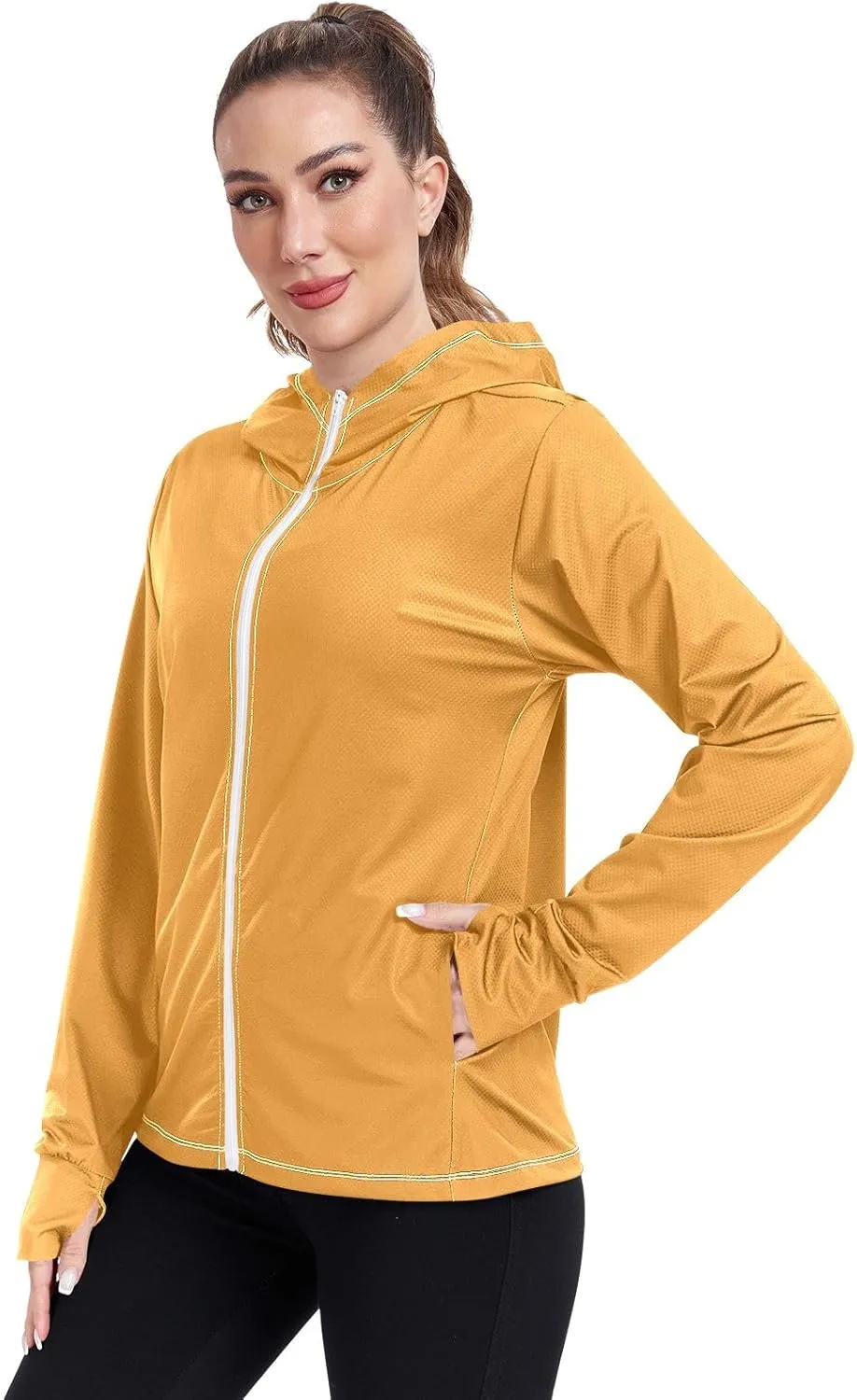 ODAWA Womens Sun Protection Shirts Long Sleeve Sun Shirt Zip Up Hoodie Womens Spf 50 Shirts