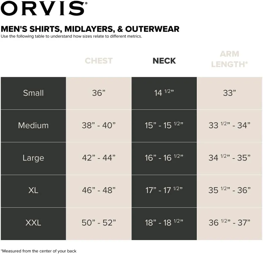 Orvis Tech Chambray Long Sleeve Men's Work Shirts - Lightweight Quick-Drying UPF 40 Chambray Fabric Casual Men's Shirts