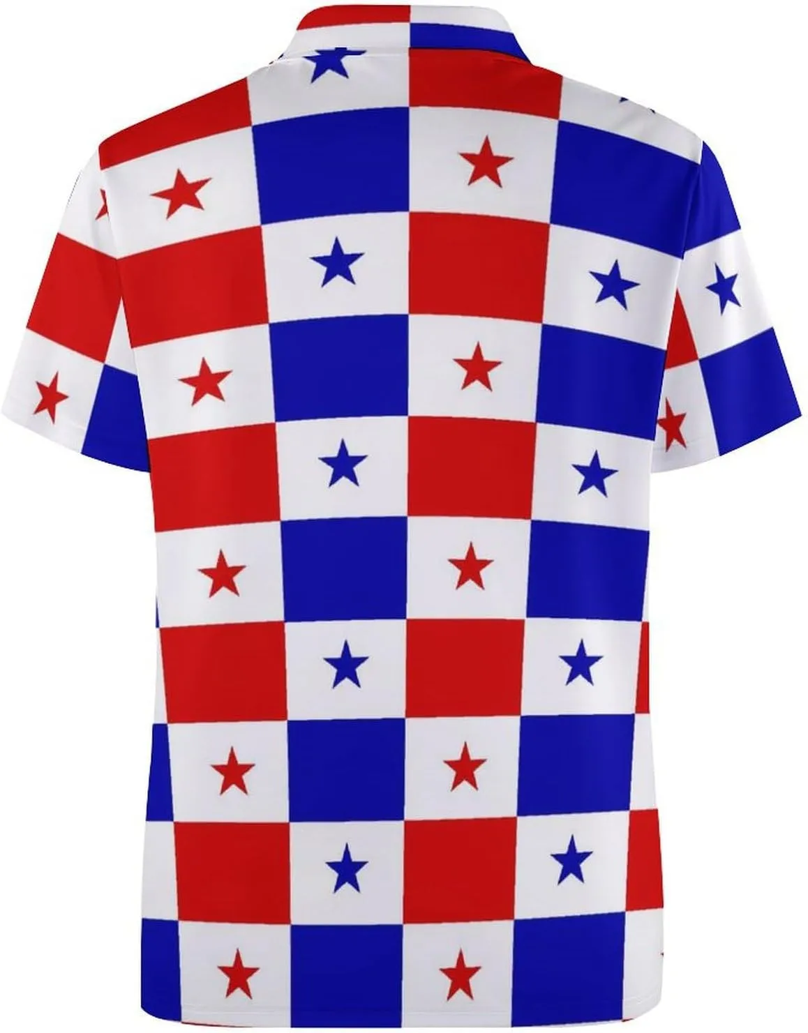 Panama Flag Stitching Mens Polo Shirts Quick Dry Short Sleeve T-shirts Slim Tennis Collared Tees Tops