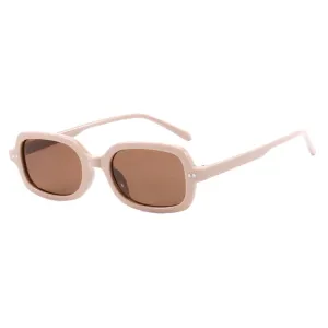 Peach Retro Oval Sunglasses