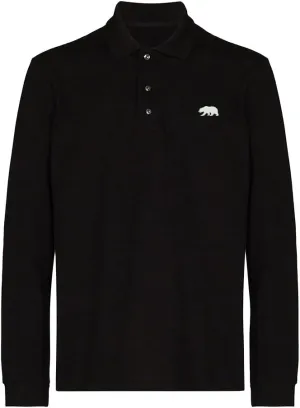 Polo Shirts for Men Bear California Embroidered Long Sleeve Mens Polo Shirts