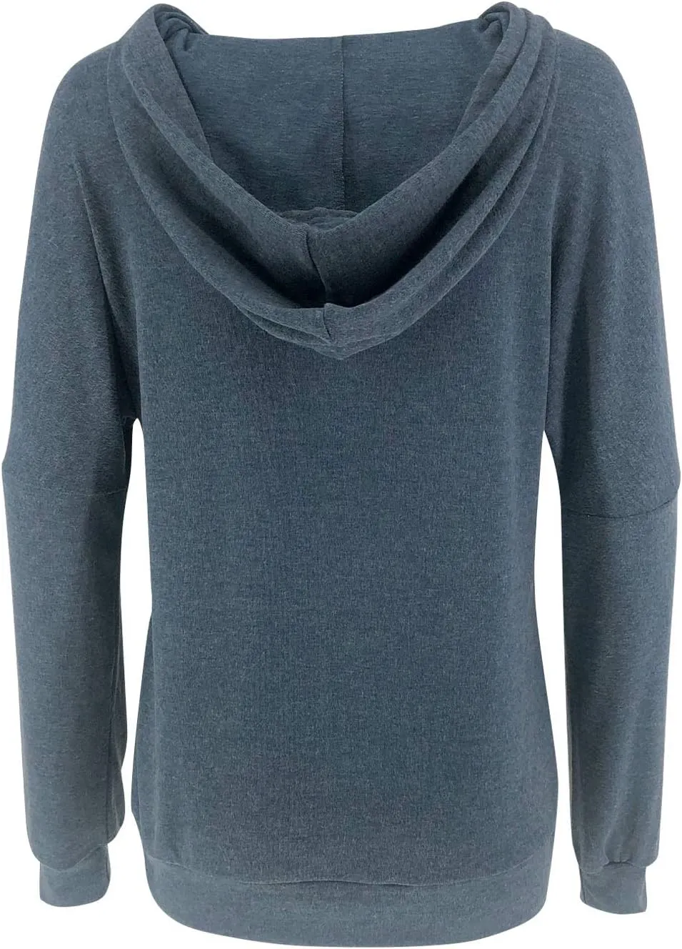 PRETTODAY Women's Casual Lightweight Hoodies Long Sleeve White Drawstring Sweatshirts Loose Pullovers with Pocket