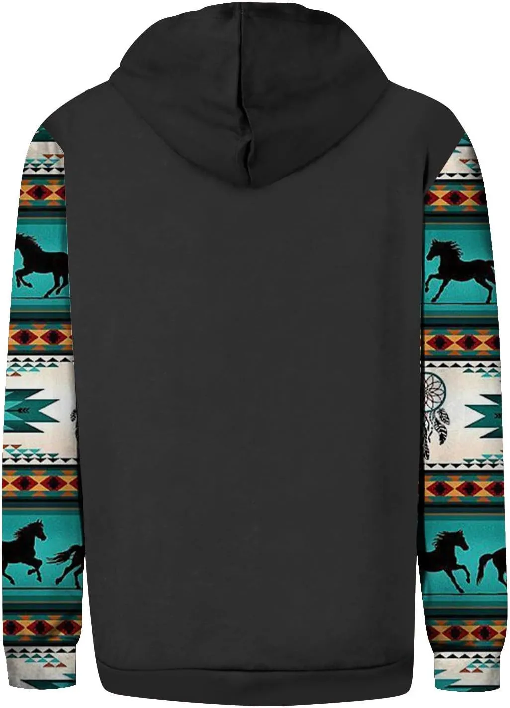 RTTUIOP Mens Aztec Hoodies Long Sleeve Shirt Crewneck Sweatshirt Casual Vintage Pullovers with Pocket