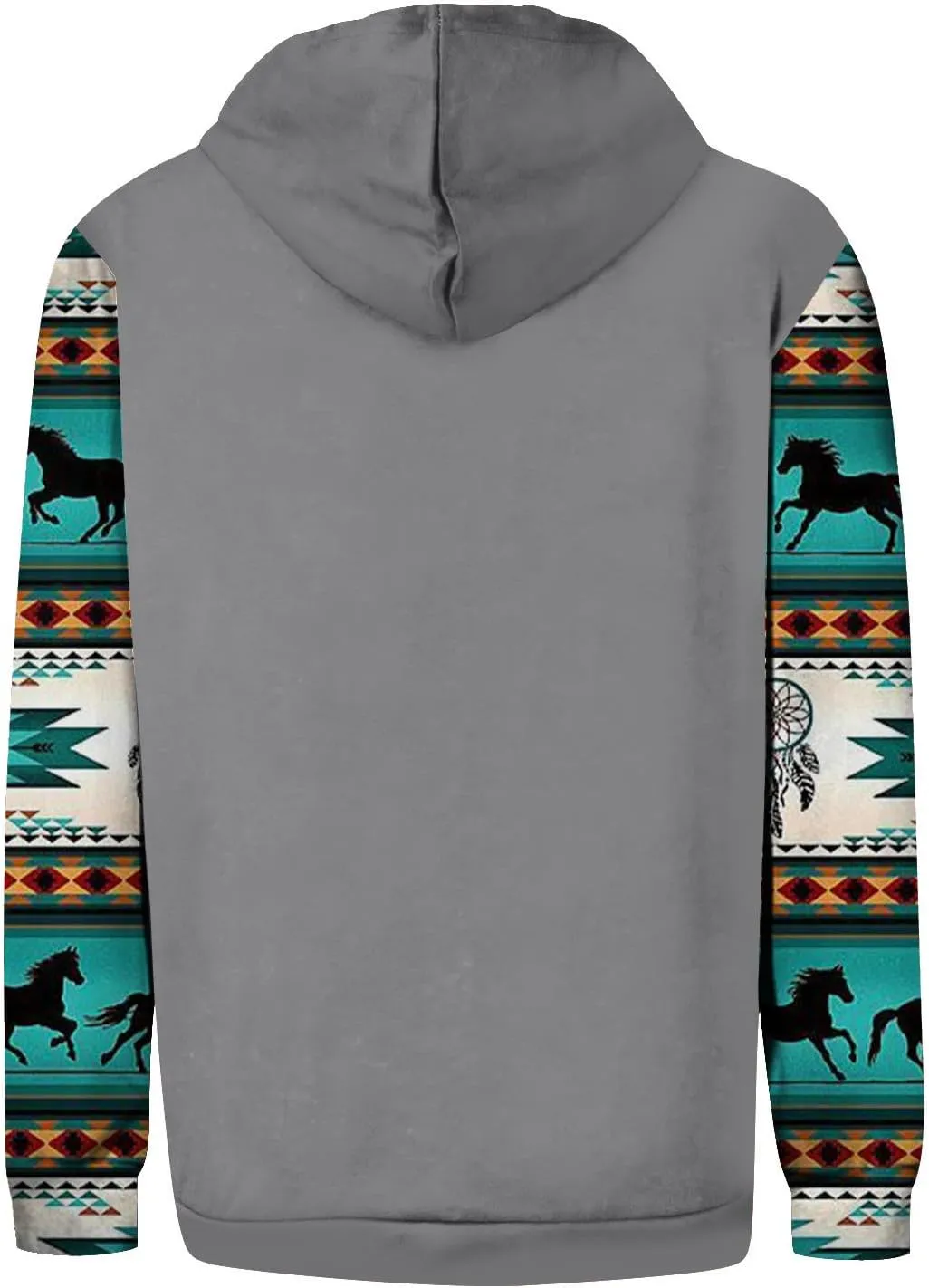RTTUIOP Mens Aztec Hoodies Long Sleeve Shirt Crewneck Sweatshirt Casual Vintage Pullovers with Pocket