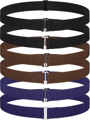 SATINIOR 6 Pcs Women No Show Invisible Belt Stretch Elastic Women Flat Buckle Belt for Jeans Pants Dresses