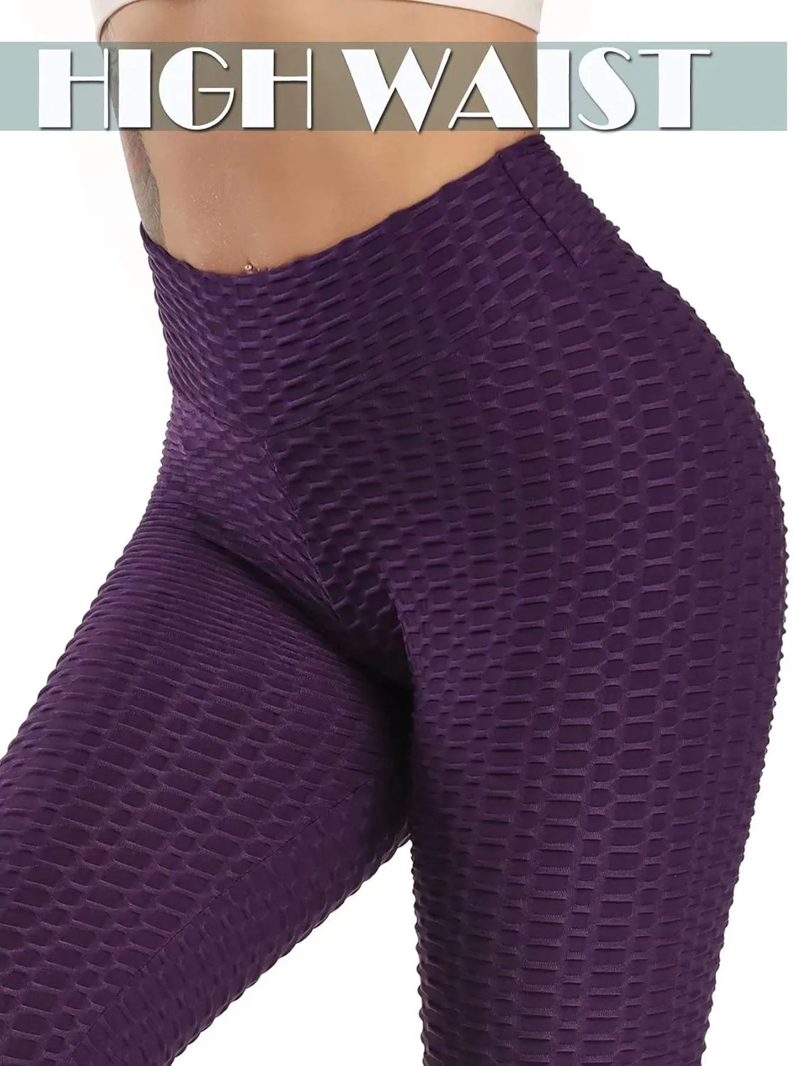 SEASUM Women's High Waist Yoga Pants Tummy Control Slimming Booty Leggings Workout Running Butt Lift Tights